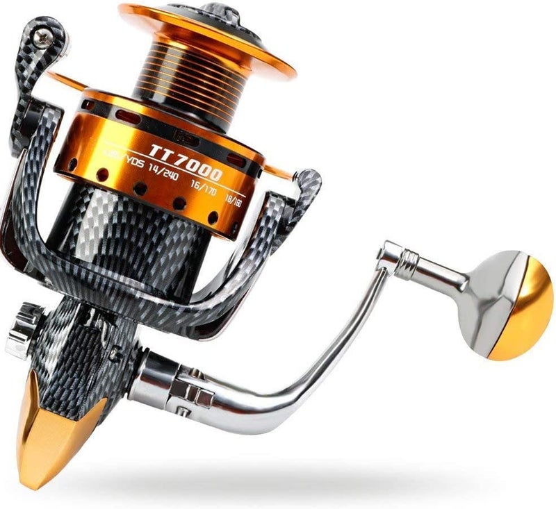 Burning Shark Fishing Reels- 12+1 BB, Light and Smooth Spinning Reels, Powerful Carbon Fiber Drag, Saltwater and Freshwater Fishing-TT4000 - Image 4
